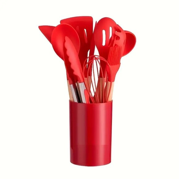 Personalized Silicone Utensils 12 PCs silicone spatula spoon set kitchen set - Picture 6 of 9